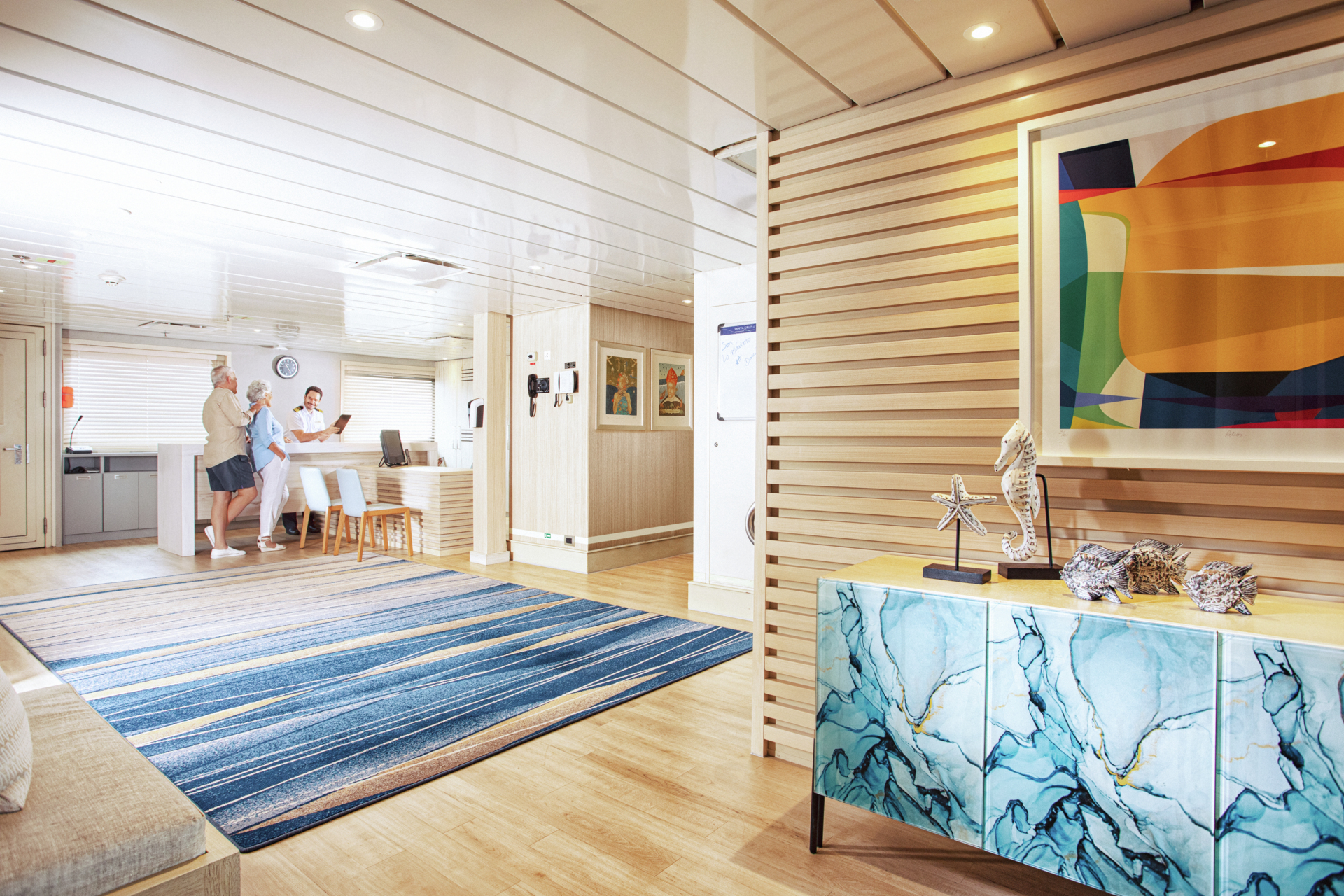 Receptionen - här hittar du dagligen program och annan värdefull information om din expeditionsupplevelse