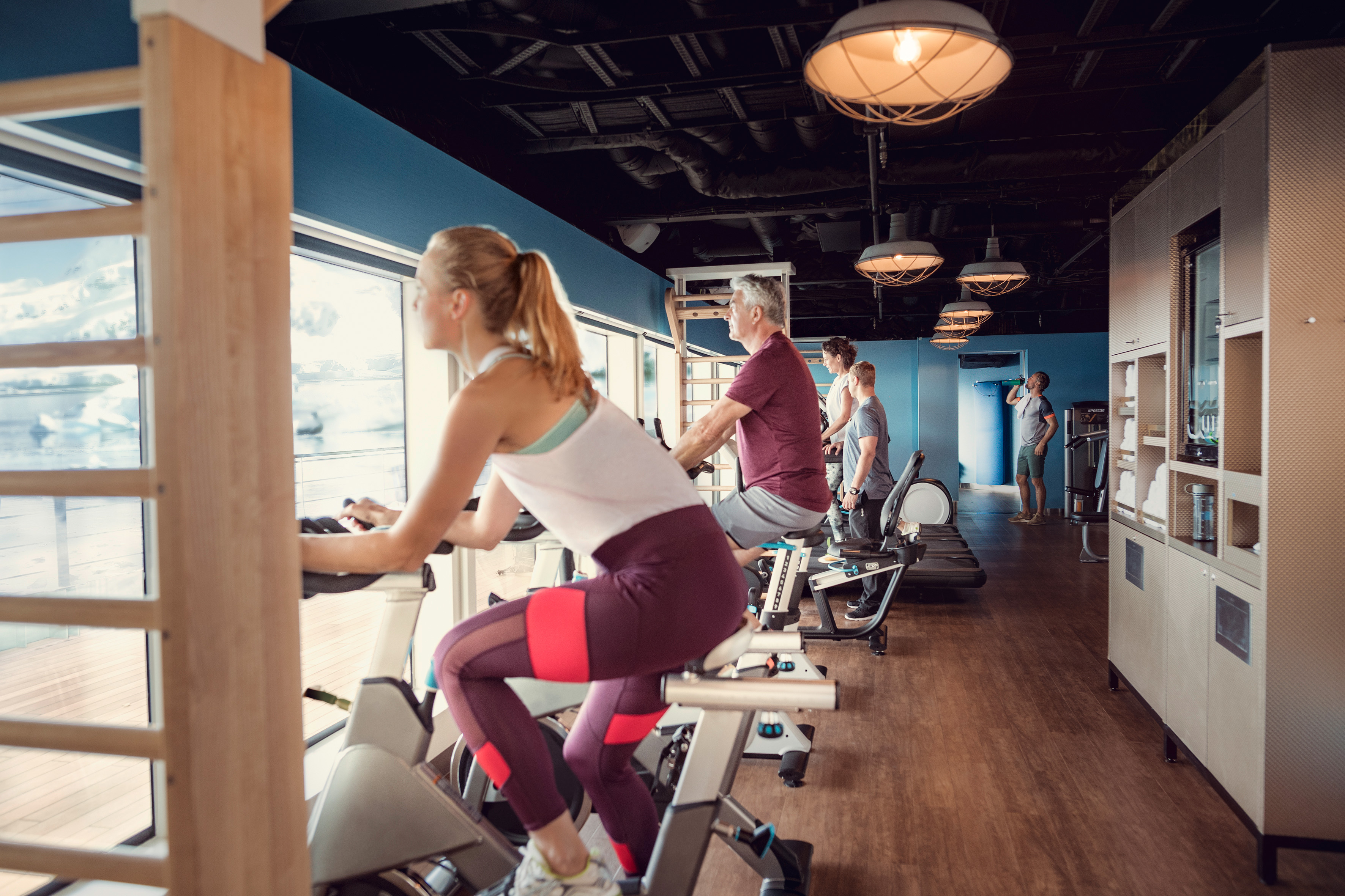 The fitness room and separate course room – both with an ocean view – can be used from morning to night