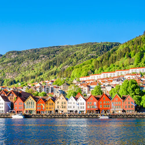 Bild på old town i Bergen, Norge