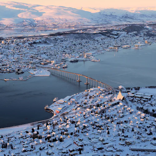 Tromsö Norge i snö