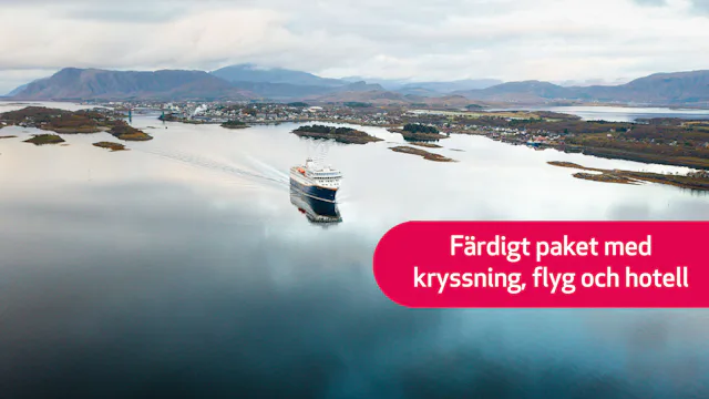 Paketresa - bilden visar Havila Polaris som seglar fram